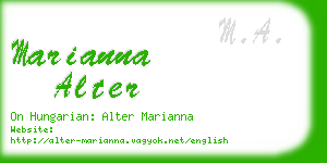 marianna alter business card